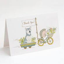 Load image into Gallery viewer, Siberian Husky Grey Greeting Cards -  Blank Note Cards – 8-Pack of Artist-Designed Cards with Envelopes