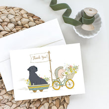 Load image into Gallery viewer, Labrador Retriever Black Greeting Cards -  Blank Note Cards – 8-Pack of Artist-Designed Cards with Envelopes