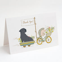 Load image into Gallery viewer, Labrador Retriever Black Greeting Cards -  Blank Note Cards – 8-Pack of Artist-Designed Cards with Envelopes