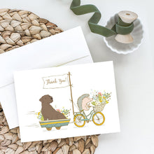 Load image into Gallery viewer, Labrador Retriever Chocolate Greeting Cards -  Blank Note Cards – 8-Pack of Artist-Designed Cards with Envelopes
