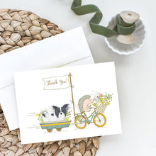 Load image into Gallery viewer, Papillon Black Greeting Cards -  Blank Note Cards – 8-Pack of Artist-Designed Cards with Envelopes