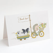 Load image into Gallery viewer, Papillon Black Greeting Cards -  Blank Note Cards – 8-Pack of Artist-Designed Cards with Envelopes