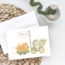 Load image into Gallery viewer, Pomeranian Greeting Cards -  Blank Note Cards – 8-Pack of Artist-Designed Cards with Envelopes