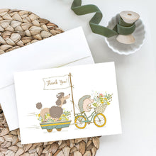 Load image into Gallery viewer, Poodle Brown Greeting Cards -  Blank Note Cards – 8-Pack of Artist-Designed Cards with Envelopes