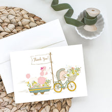 Load image into Gallery viewer, Poodle Pink Greeting Cards -  Blank Note Cards – 8-Pack of Artist-Designed Cards with Envelopes