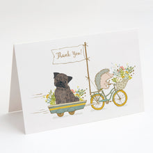 Load image into Gallery viewer, Pug Brindle Greeting Cards -  Blank Note Cards – 8-Pack of Artist-Designed Cards with Envelopes