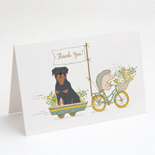 Load image into Gallery viewer, Rottweiler Greeting Cards -  Blank Note Cards – 8-Pack of Artist-Designed Cards with Envelopes