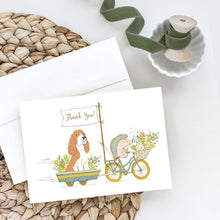 Load image into Gallery viewer, Springer Spaniel Gold Greeting Cards -  Blank Note Cards – 8-Pack of Artist-Designed Cards with Envelopes