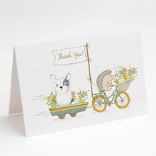 Load image into Gallery viewer, Terrier Black and White Greeting Cards -  Blank Note Cards – 8-Pack of Artist-Designed Cards with Envelopes