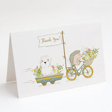 Load image into Gallery viewer, Terrier Cream and White Greeting Cards -  Blank Note Cards – 8-Pack of Artist-Designed Cards with Envelopes