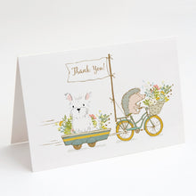 Load image into Gallery viewer, Terrier White Greeting Cards -  Blank Note Cards – 8-Pack of Artist-Designed Cards with Envelopes