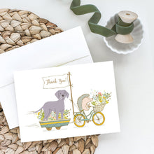 Load image into Gallery viewer, Weimaraner Long Tail Greeting Cards -  Blank Note Cards – 8-Pack of Artist-Designed Cards with Envelopes