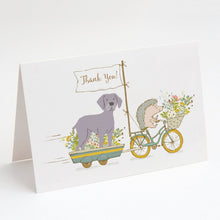 Load image into Gallery viewer, Weimaraner Greeting Cards -  Blank Note Cards – 8-Pack of Artist-Designed Cards with Envelopes