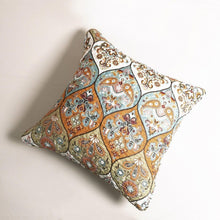 Load image into Gallery viewer, DaDa Bedding Bohemian Floral Paisley Garden Coral Teal Quilted Bedspread Set (LH1403)