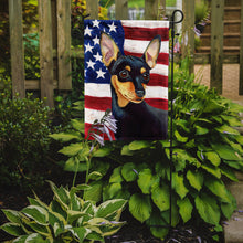 Load image into Gallery viewer, USA American Flag with Min Pin Garden Flag – Decorative Outdoor Yard Flag