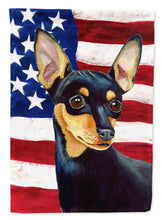 Load image into Gallery viewer, USA American Flag with Min Pin Garden Flag – Decorative Outdoor Yard Flag