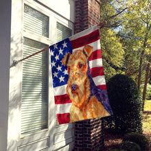 Load image into Gallery viewer, USA American Flag with Airedale Flag Canvas House Size