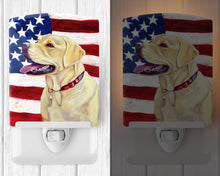 Load image into Gallery viewer, USA American Flag with Labrador Ceramic Night Light LH9008CNL