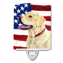 Load image into Gallery viewer, USA American Flag with Labrador Ceramic Night Light LH9008CNL