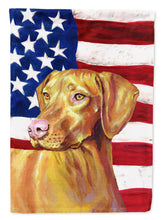 Load image into Gallery viewer, USA American Flag with Vizsla Flag Canvas House Size