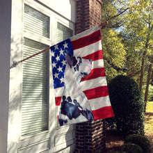 Load image into Gallery viewer, USA American Flag with Great Dane Flag Canvas House Size