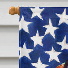 Load image into Gallery viewer, USA American Flag with Basset Hound Flag Canvas House Size