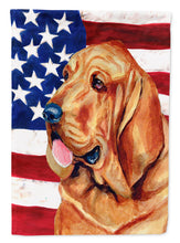 Load image into Gallery viewer, USA American Flag with Bloodhound Flag Canvas House Size