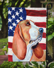 Load image into Gallery viewer, USA American Flag with Basset Hound Garden Flag – Decorative Outdoor Yard Flag
