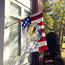 Load image into Gallery viewer, USA American Flag with English Bulldog Flag Canvas House Size