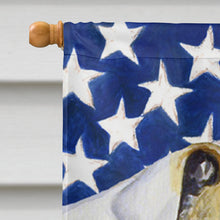 Load image into Gallery viewer, USA American Flag with English Bulldog Flag Canvas House Size