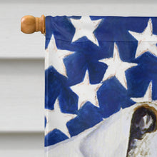 Load image into Gallery viewer, USA American Flag with English Bulldog Flag Canvas House Size