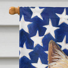 Load image into Gallery viewer, USA American Flag with Cairn Terrier Flag Canvas House Size