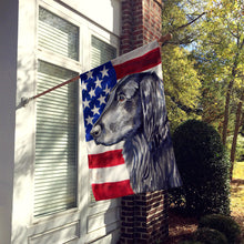 Load image into Gallery viewer, USA American Flag with Flat Coated Retriever Flag Canvas House Size
