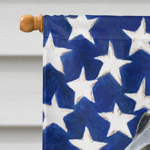 Load image into Gallery viewer, USA American Flag with Flat Coated Retriever Flag Canvas House Size