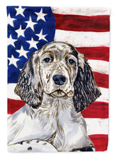 Load image into Gallery viewer, USA American Flag with English Setter Flag Canvas House Size