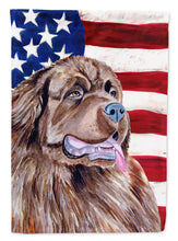 Load image into Gallery viewer, USA American Flag with Newfoundland Flag Canvas House Size