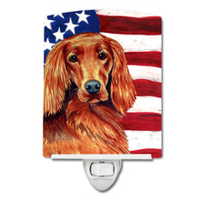 Load image into Gallery viewer, USA American Flag with Irish Setter Ceramic Night Light LH9028CNL