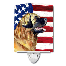 Load image into Gallery viewer, USA American Flag with Leonberger Ceramic Night Light LH9032CNL