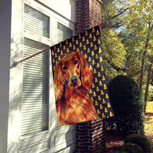 Load image into Gallery viewer, Irish Setter Candy Corn Halloween Portrait Flag Canvas House Size
