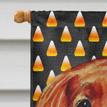 Load image into Gallery viewer, Irish Setter Candy Corn Halloween Portrait Flag Canvas House Size
