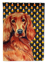 Load image into Gallery viewer, Irish Setter Candy Corn Halloween Portrait Flag Canvas House Size