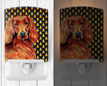 Load image into Gallery viewer, Irish Setter Candy Corn Halloween Portrait Ceramic Night Light LH9039CNL