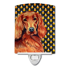 Load image into Gallery viewer, Irish Setter Candy Corn Halloween Portrait Ceramic Night Light LH9039CNL