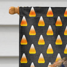 Load image into Gallery viewer, Dachshund Candy Corn Halloween Portrait Flag Canvas House Size