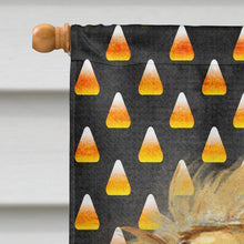 Load image into Gallery viewer, Tibetan Spaniel Candy Corn Halloween Portrait Flag Canvas House Size