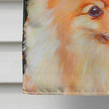 Load image into Gallery viewer, Pomeranian Candy Corn Halloween Portrait Flag Canvas House Size