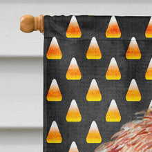 Load image into Gallery viewer, Petit Basset Griffon Vendeen Candy Corn Halloween  Flag Canvas House Size