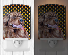 Load image into Gallery viewer, Newfoundland Candy Corn Halloween Portrait Ceramic Night Light LH9050CNL