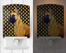Load image into Gallery viewer, Great Dane Candy Corn Halloween Portrait Ceramic Night Light LH9051CNL