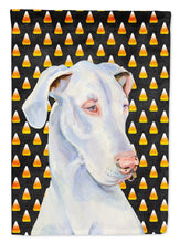 Load image into Gallery viewer, Great Dane Candy Corn Halloween Portrait Flag Canvas House Size